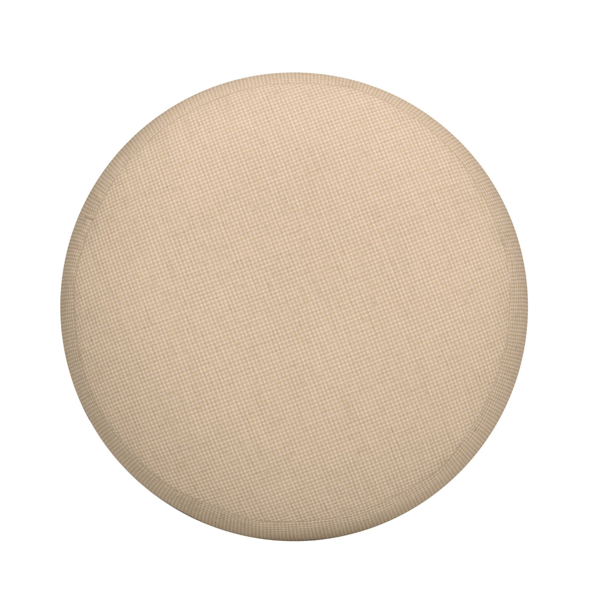 Masha Linen Accent Stool - Yellow Plaid - Image 5
