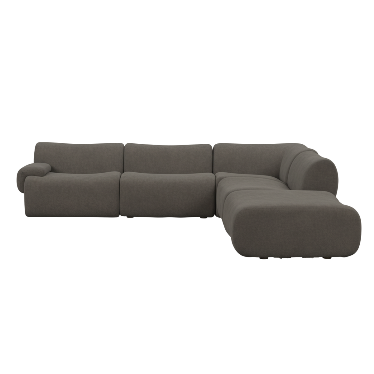 Zenith 5-Piece Modular Sectional - Grey / RAF - Image 1