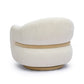 Salma Swivel Accent Chair - Cream - Image 3