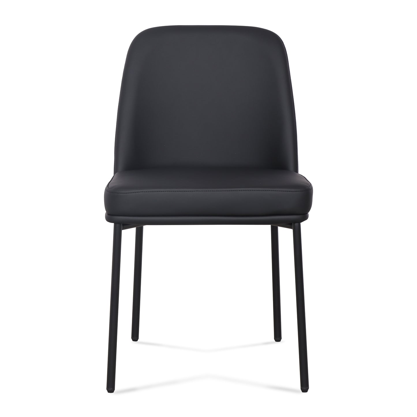 Sydney Performance Vegan Leather Dining Chair - Set of 2 - Black - Image 3