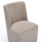 Melissa Performance Fabric Rolling Dining Chair - Tan - Image 4