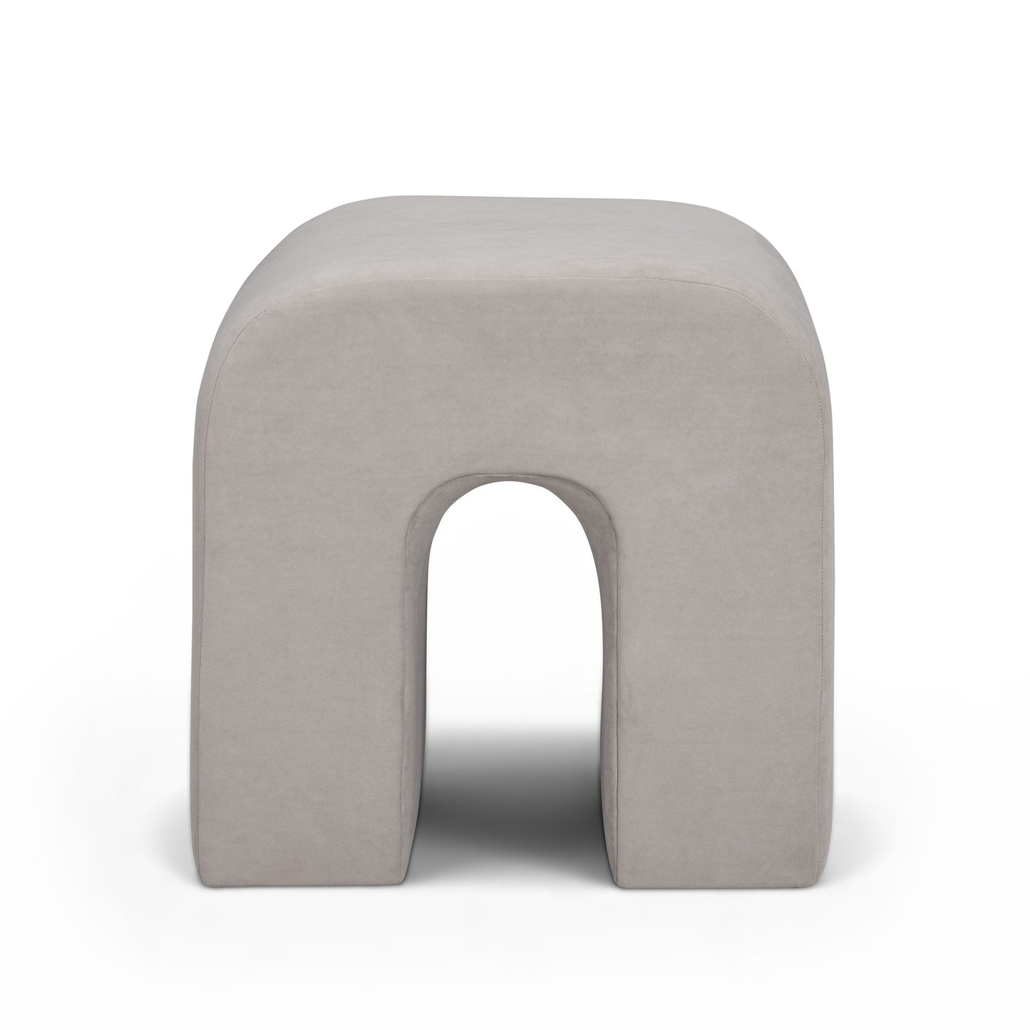 Desi Performance Fabric Ottoman - Taupe - Image 3