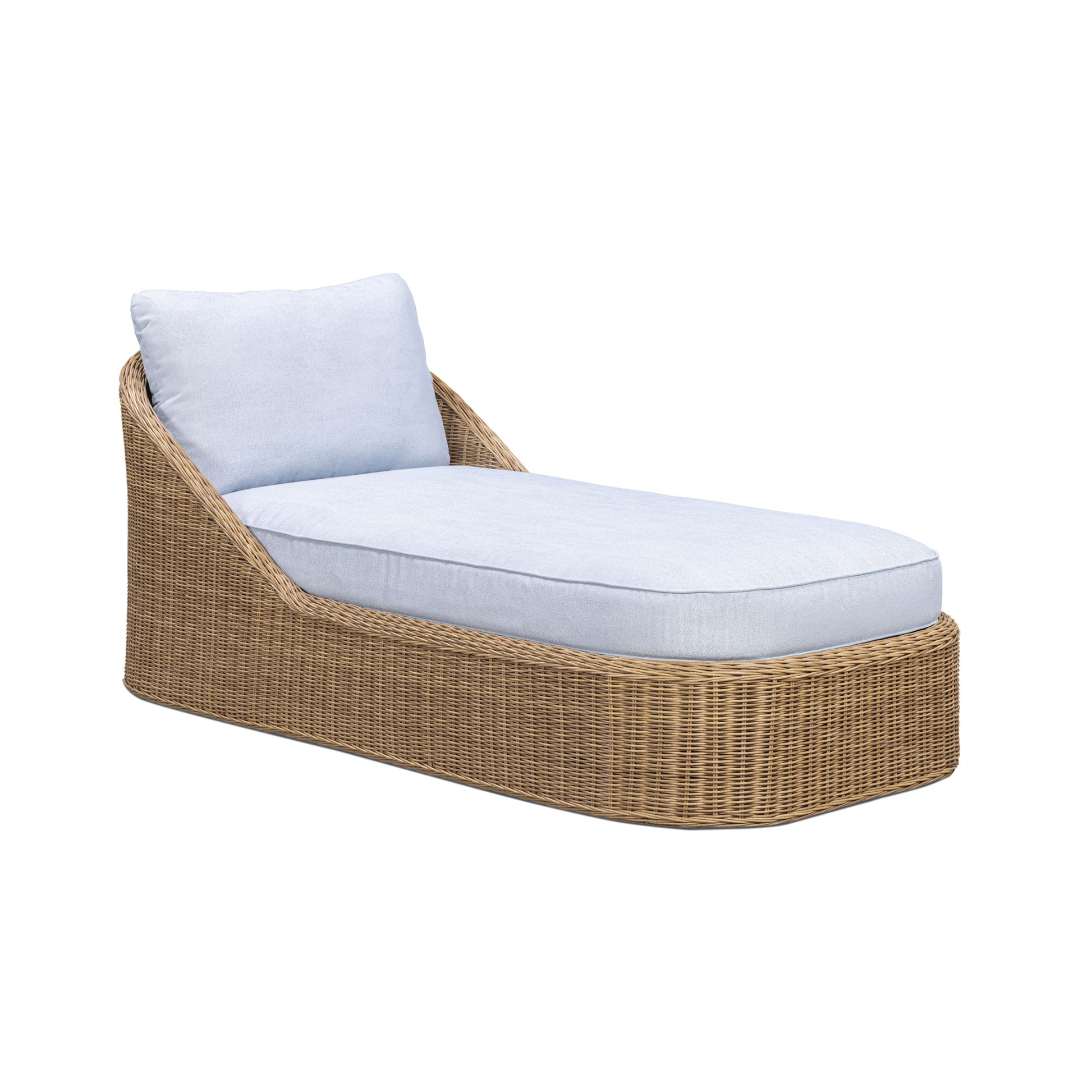 Axel Blue Boucle Outdoor Lounge Chair - Image 1