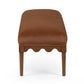 Oodle 56.5" Performance Vegan Mohair Bench - Bronze / Walnut - Image 5