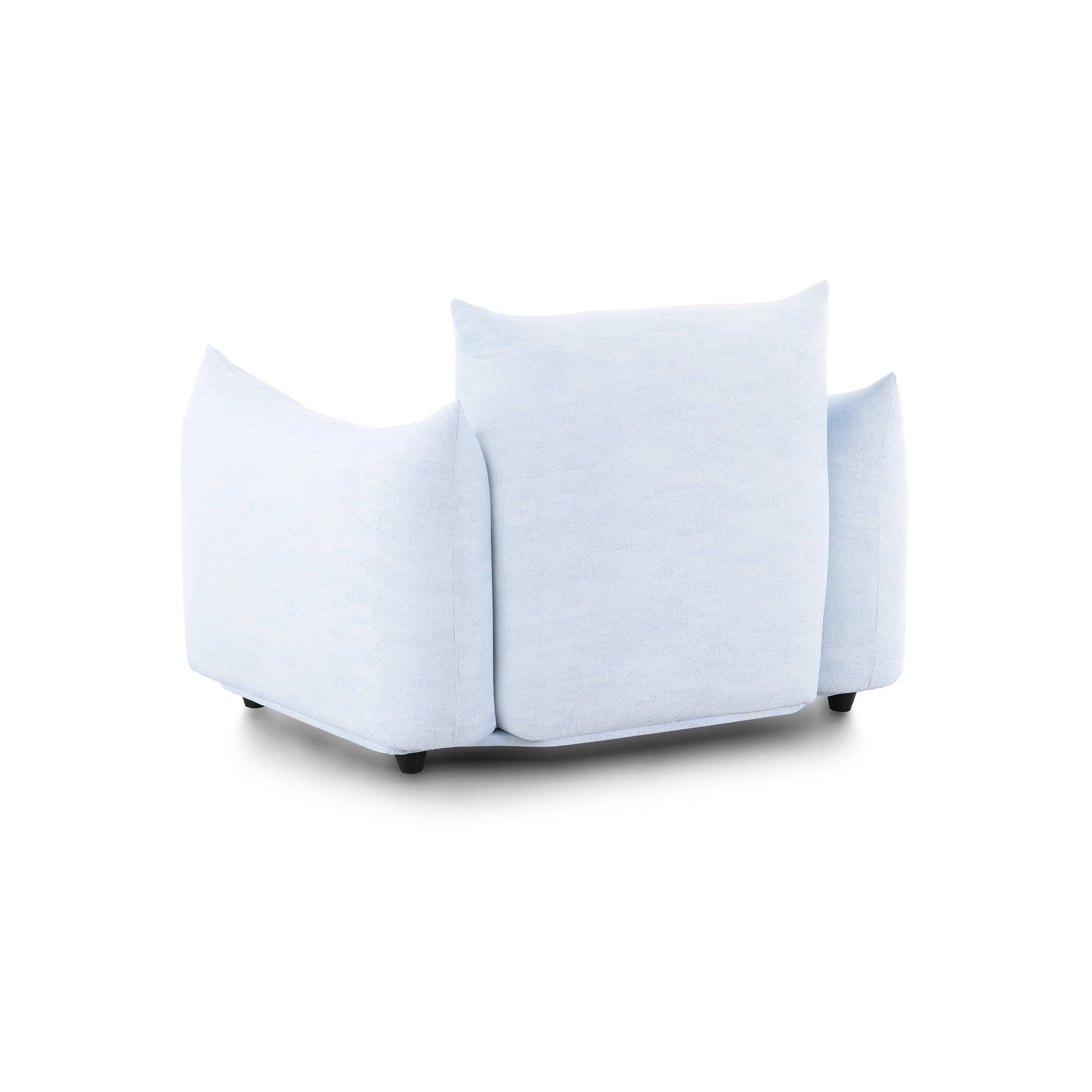 Saint Tropez Stuffed Indoor/Outdoor Armchair - Light Blue - Image 4