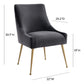 Beatrix Performance Velvet Dining Chair - Grey - Image 8