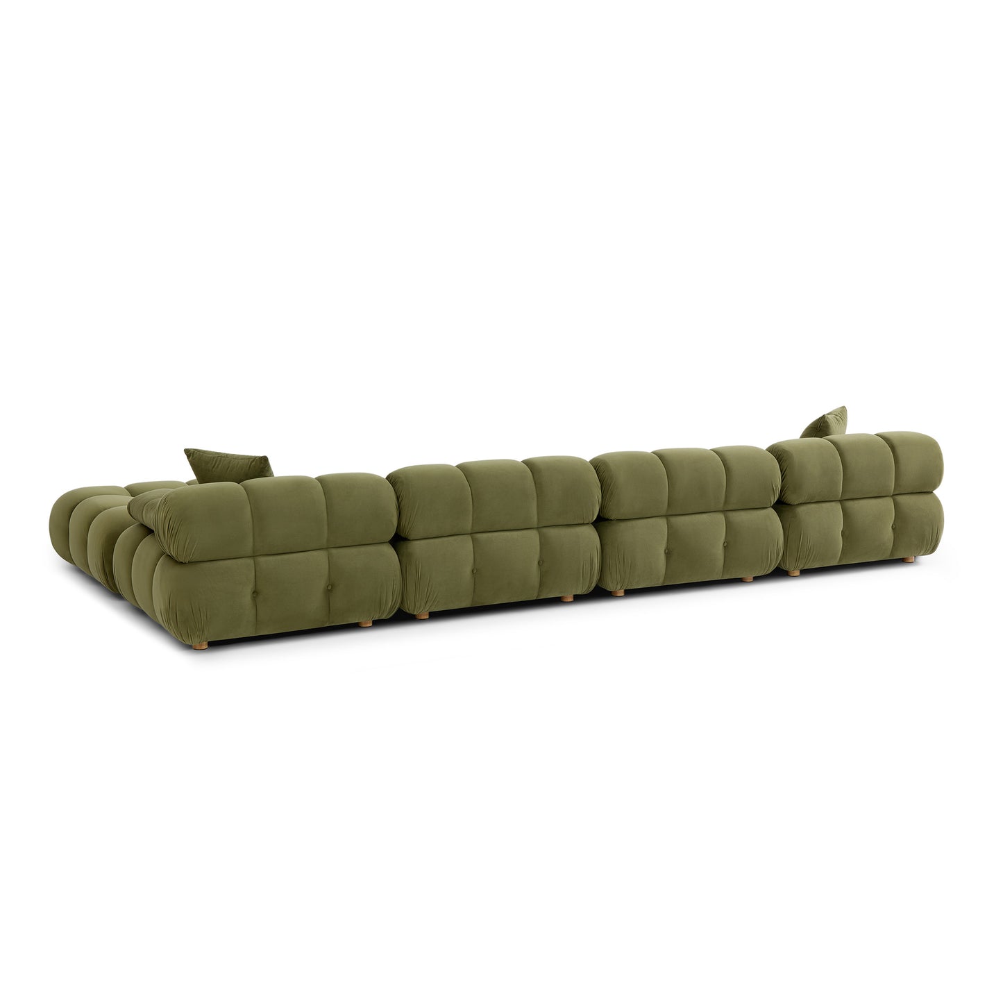 Calliope 6-piece Performance Modular U-Sectional - Olive Green - Image 3