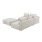 Hangover 4-Piece Modular Chaise Sectional - Cream - Image 5