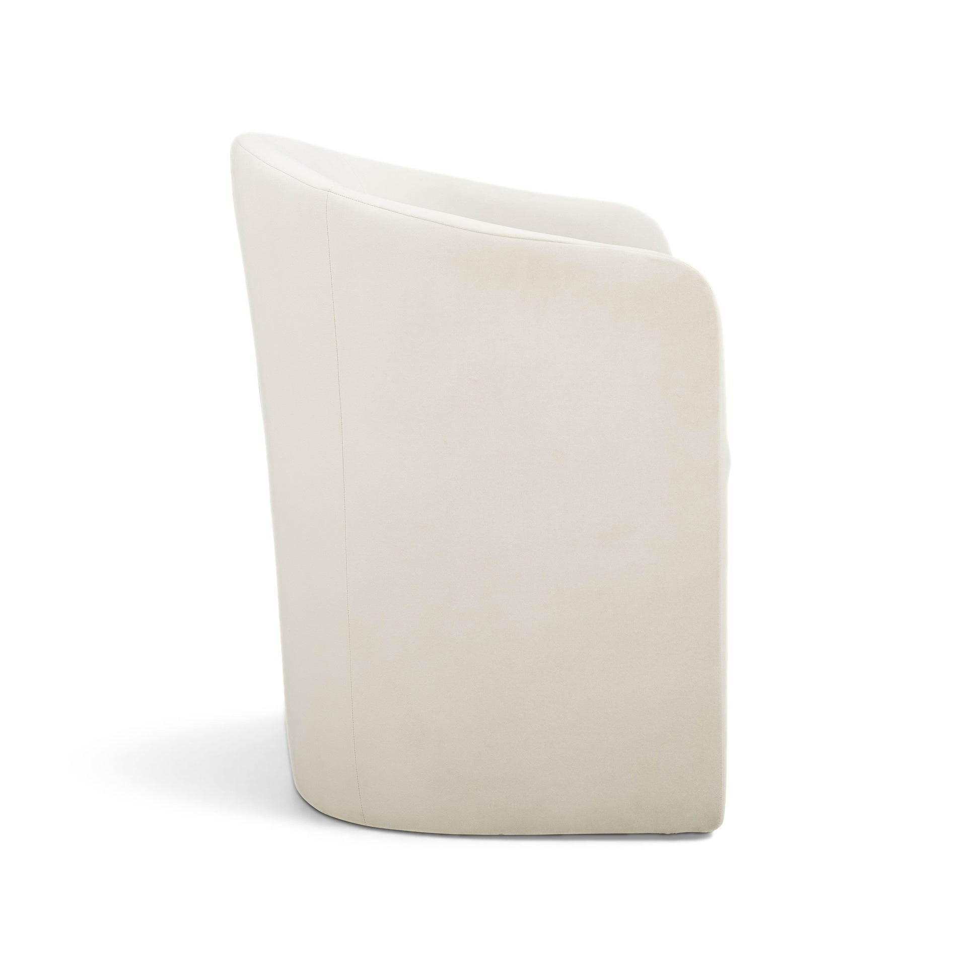 Seraphina Performance Velvet Dining Chair - Cream - Image 3