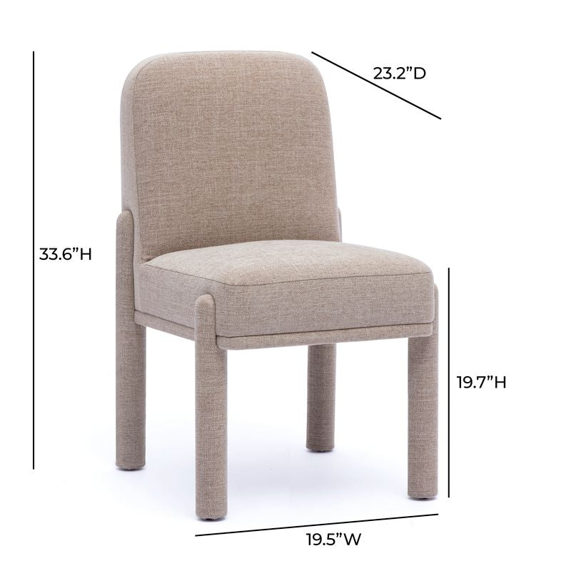 Martina Performance Fabric Dining Chair - Tan - Image 6