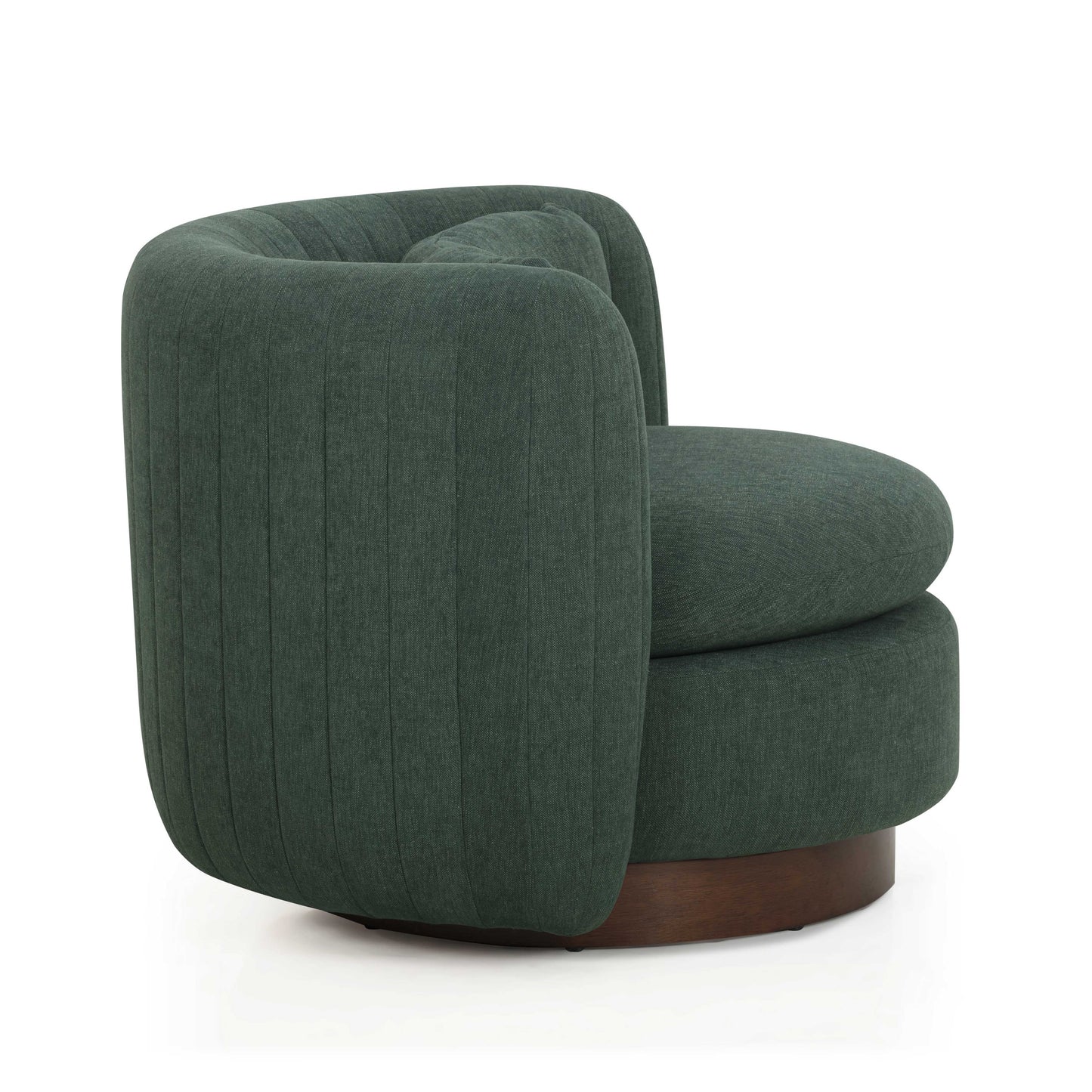 Nura Swivel Accent Chair - Forest Green - Image 5