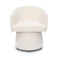 Kristen Rolling Desk Chair - Cream - Image 3