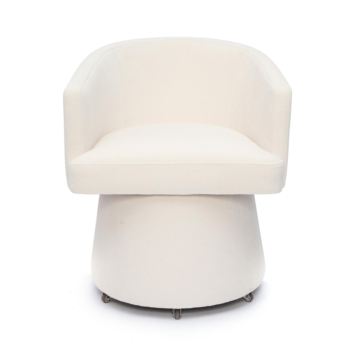 Kristen Rolling Desk Chair - Cream - Image 3