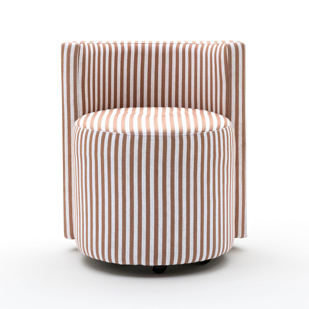 Alyssa Rolling Desk Chair - Brown - Image 3