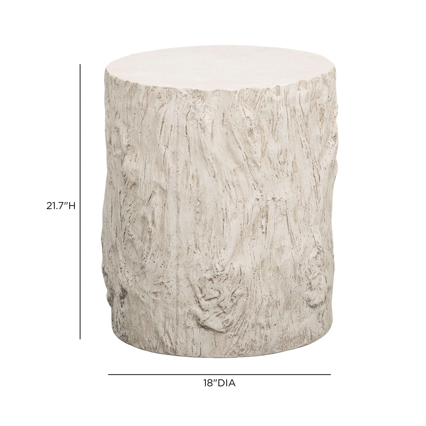 Fawn Driftwood Concrete Indoor/Outdoor Side Table - Image 4