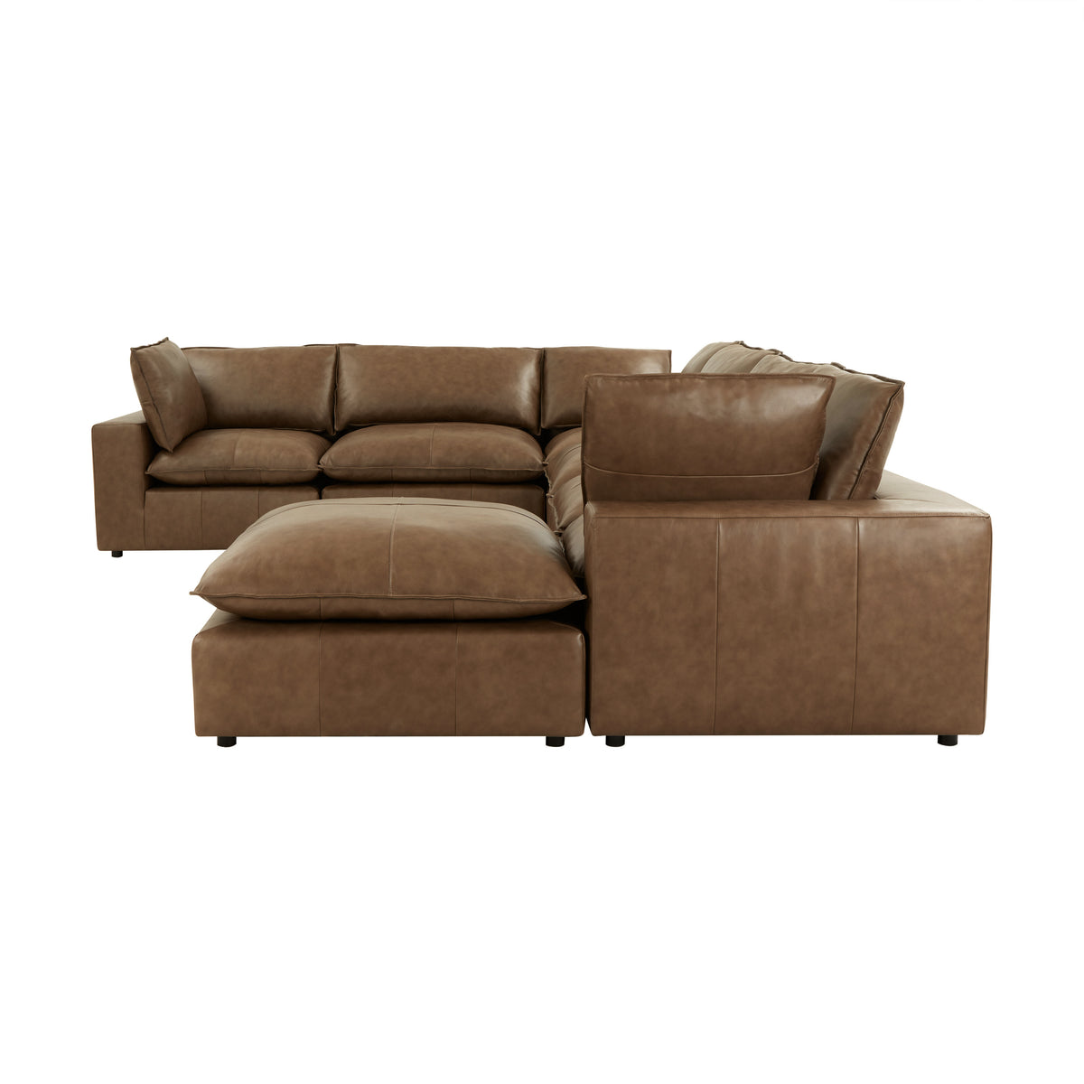 Cali 7-Piece Modular Large Chaise Sectional - Brown - Image 4