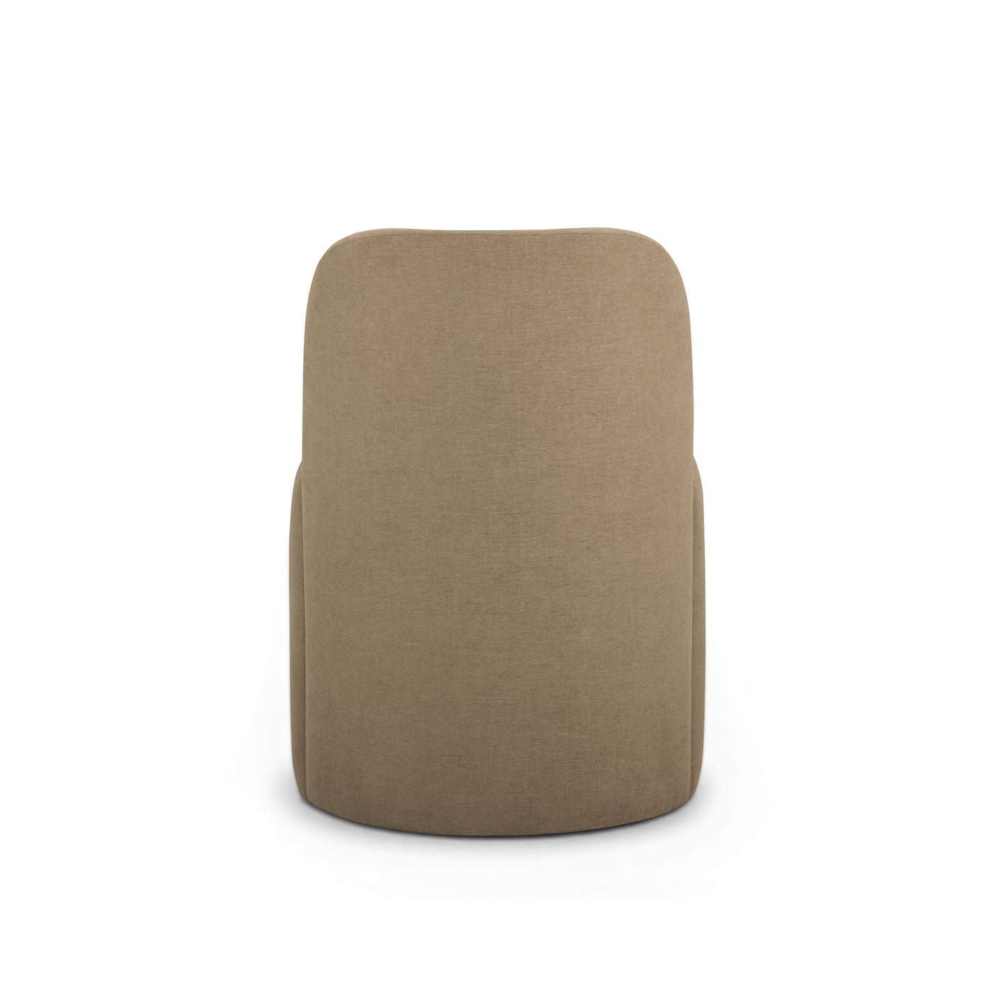 Persa Round Back Performance Chenille Dining Chair - Light Brown - Image 6