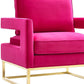 Avery Performance Velvet Accent Chair - Pink - Image 4