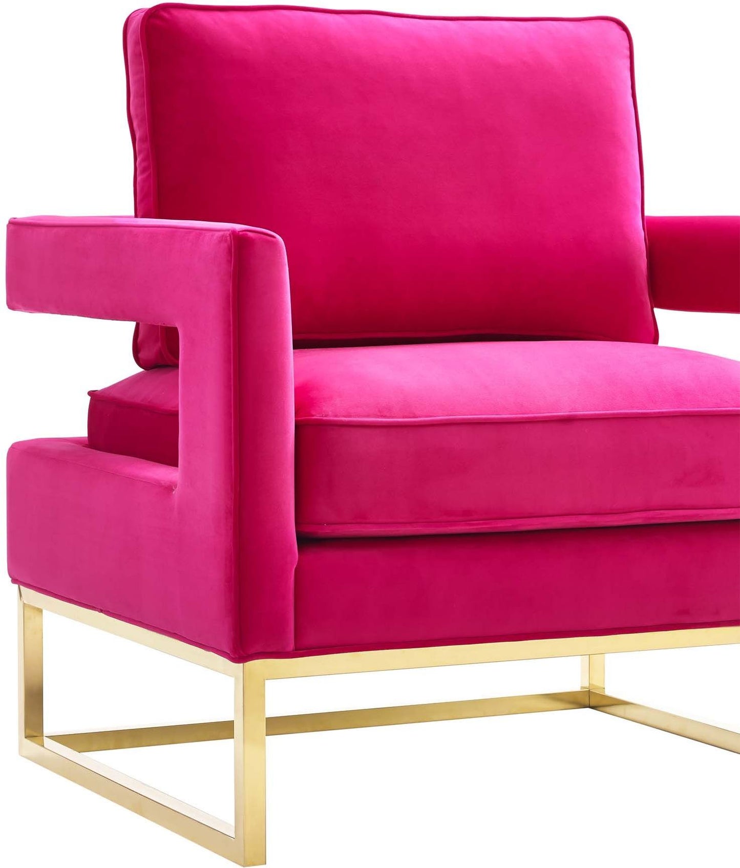 Avery Performance Velvet Accent Chair - Pink - Image 4