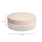 Tassy Tasseled Round Ottoman - Tan - Image 7