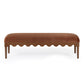 Oodle 56.5" Performance Vegan Mohair Bench - Bronze / Walnut - Image 3