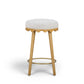 Oodle Cream Performance Vegan Mohair Natural Counter Stool - Image 3