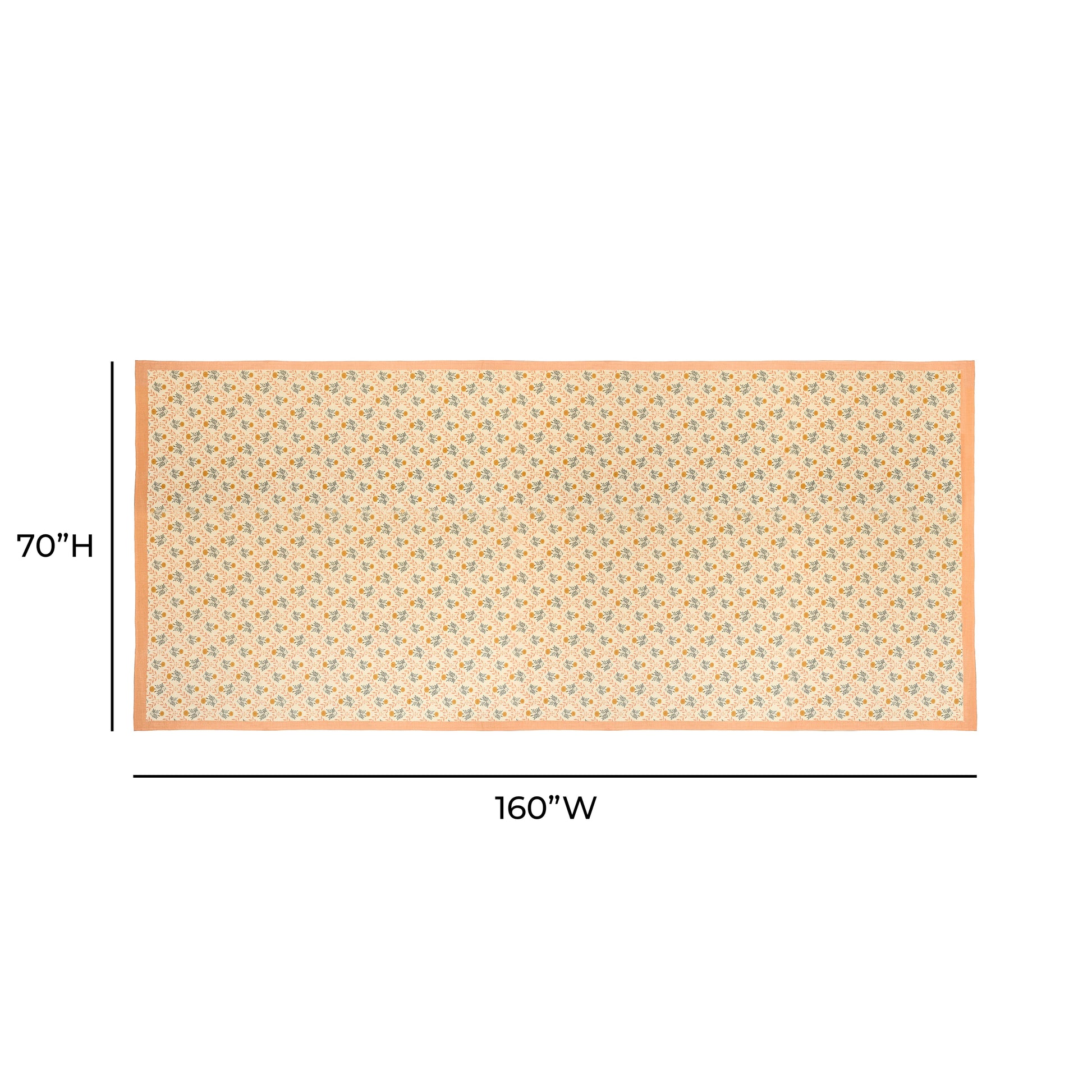 Dolce Natural Cotton Table Cloth - Blush / 70" x 160" - Image 5