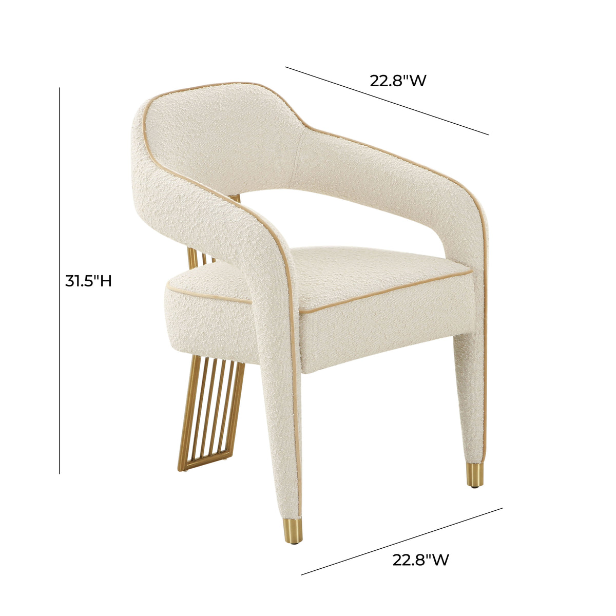 Corralis Dining Chair - Cream - Image 6