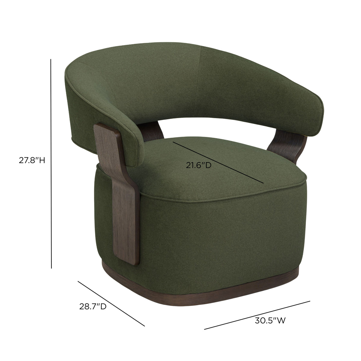 Madison Performance Swivel Accent Chair - Green - Image 9