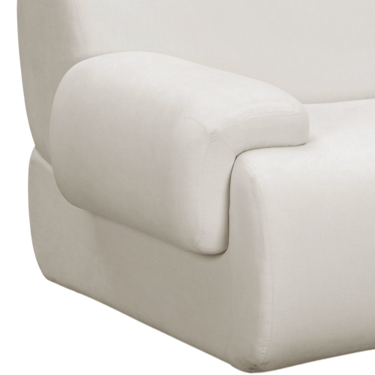 Zenith Contract-Grade Upcycled Fabric Corner Chair - Cream / LAF - Image 6
