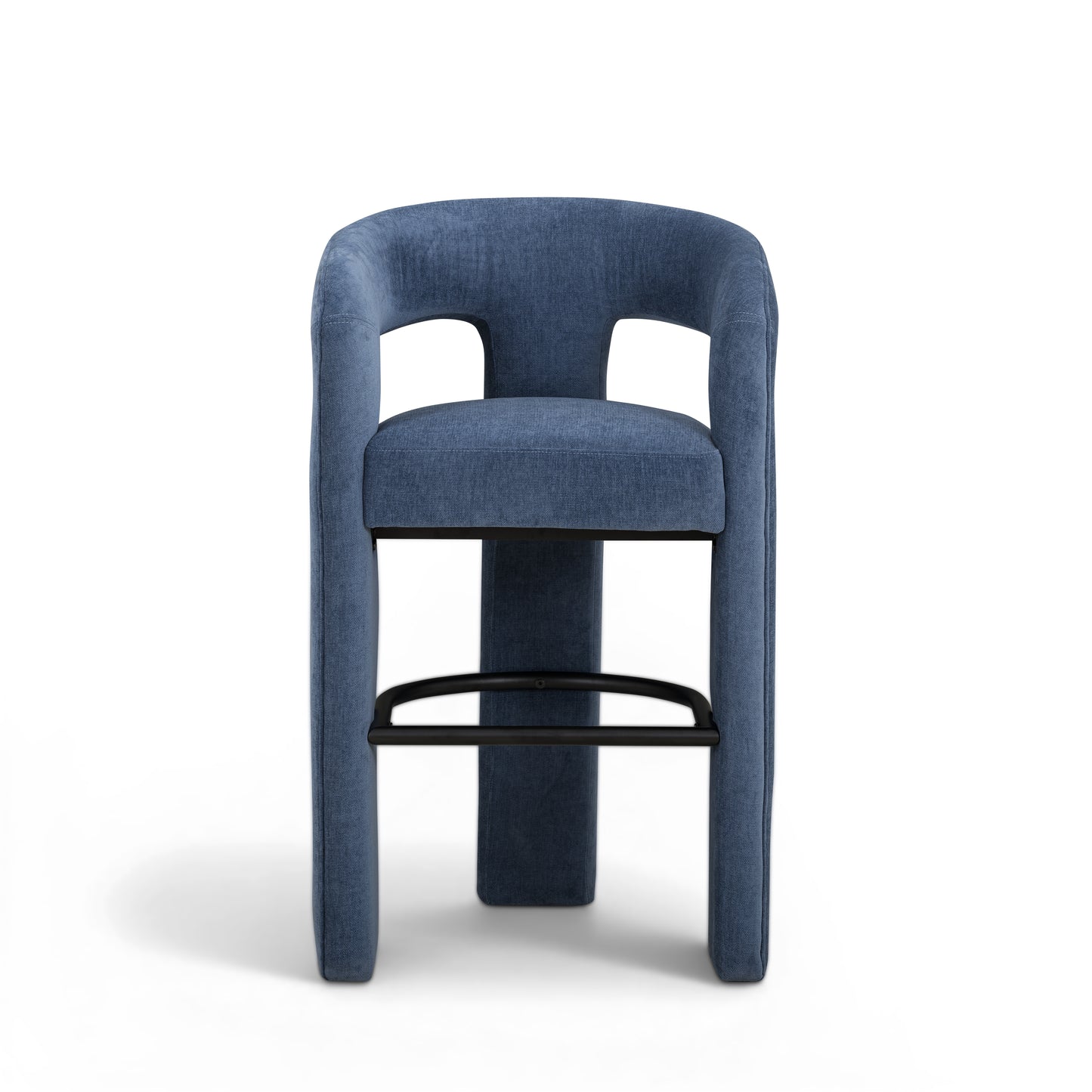 Malone Denim Blue Performance Fabric Bar Stool - Image 1