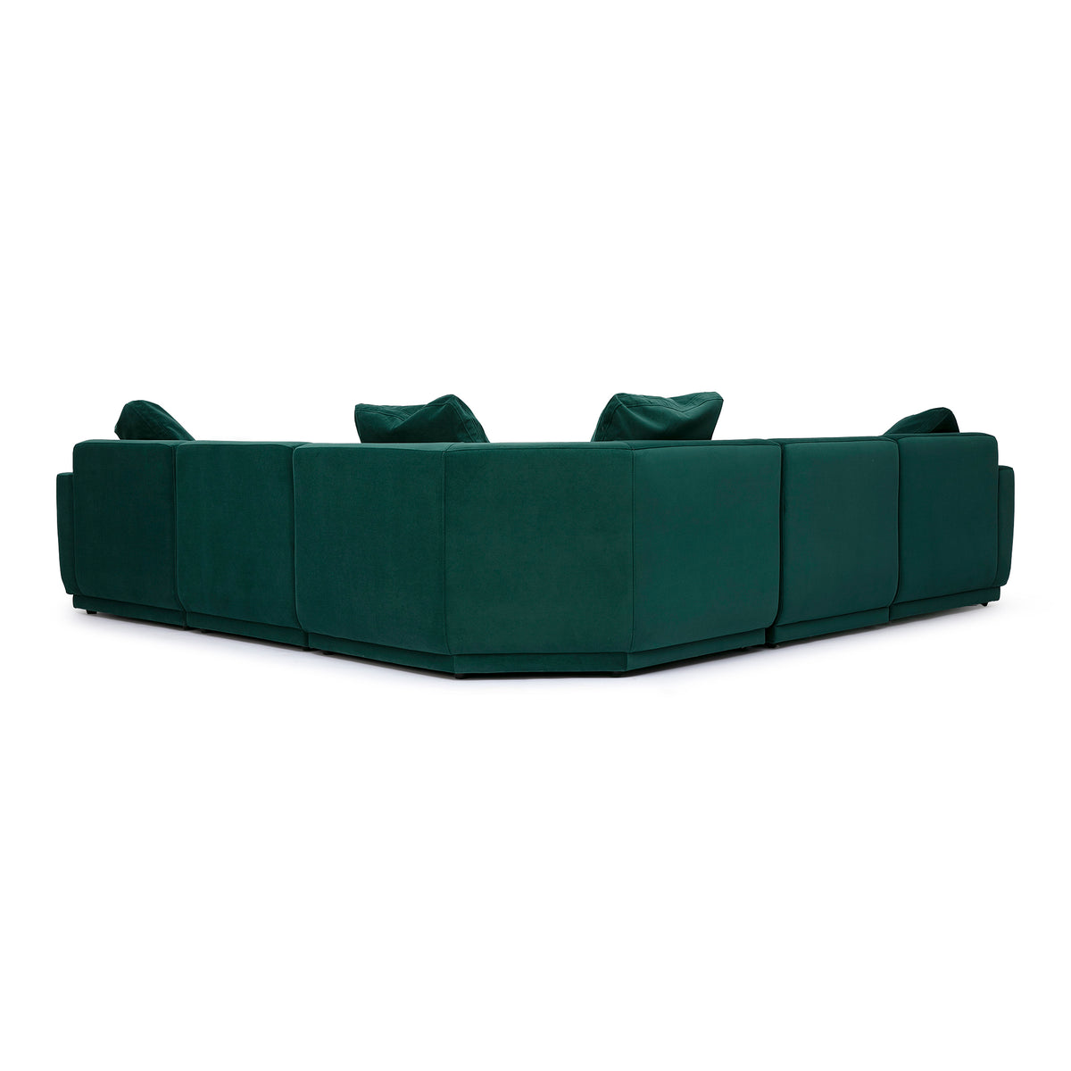 Perry 5-Piece Modular L-Sectional - Deep Green - Image 4