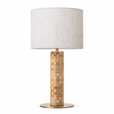 Livara Natural Basketweave Romblon Table Lamp - Image 1