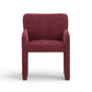 Crawley Performance Linen Chenille Dining Chair - Red Wine - Image 2