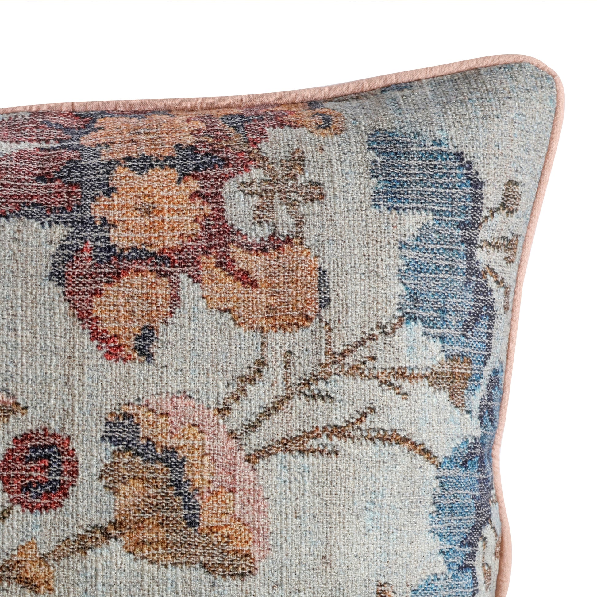 Taman 20" Natural Cotton Throw Pillow - Autumn Florals / Pillow Cover Only - Image 3