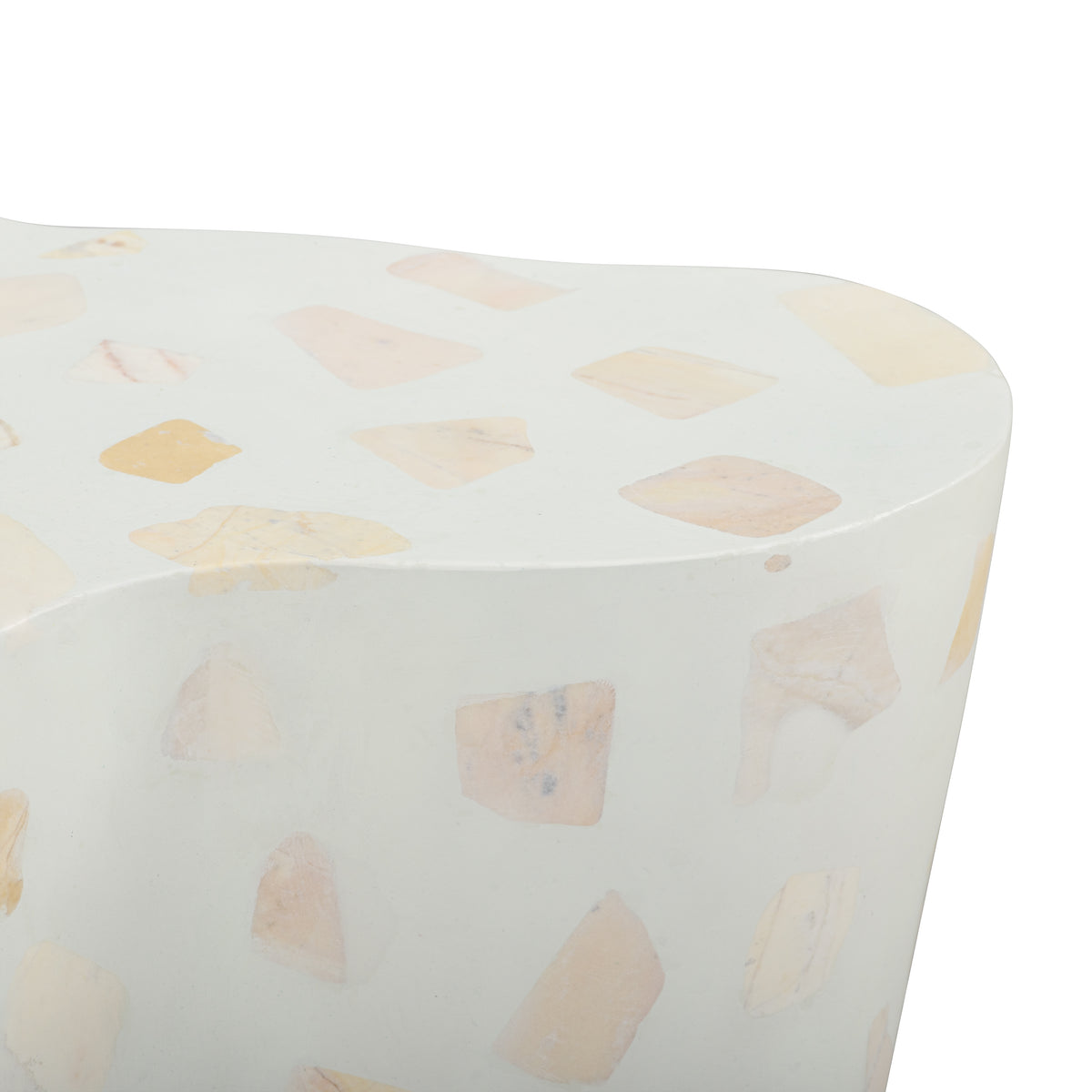Slab Faux Terrazzo Indoor/Outdoor Side Table - Light Green - Image 5