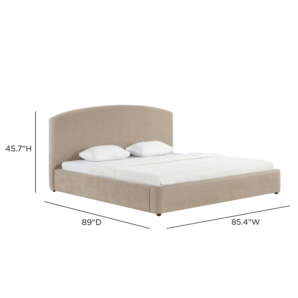Leah Performance Chenille Bed - Taupe / King - Image 10