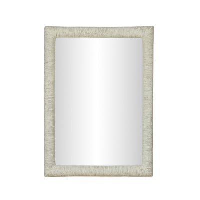 Orpheus 34"X47" Ribbed Faux Stone Rectangular Wall Mirror - Image 1