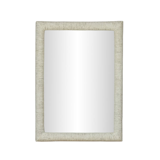 Orpheus 34"X47" Ribbed Faux Stone Rectangular Wall Mirror - Image 1