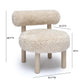 Carmel Contract-Grade Vegan Shearling Accent Chair - Natural - Image 6