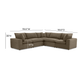 Cali 5-Piece Modular L-Sectional - Chocolate Brown - Image 4