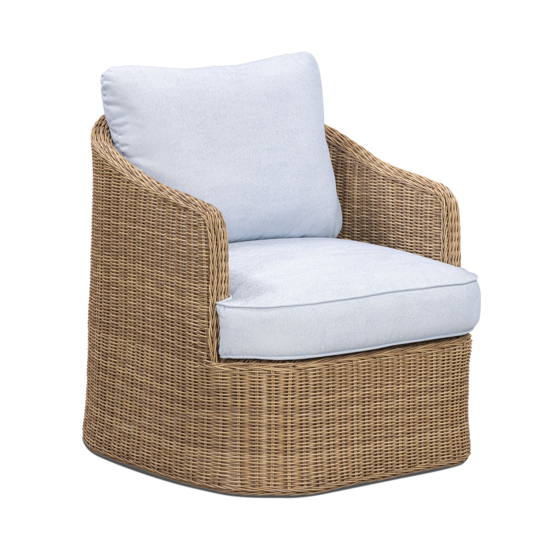 Axel Blue Boucle Outdoor Accent Chair - Image 1