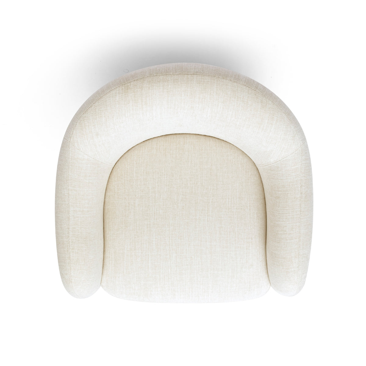 Salma Swivel Accent Chair - Cream - Image 4