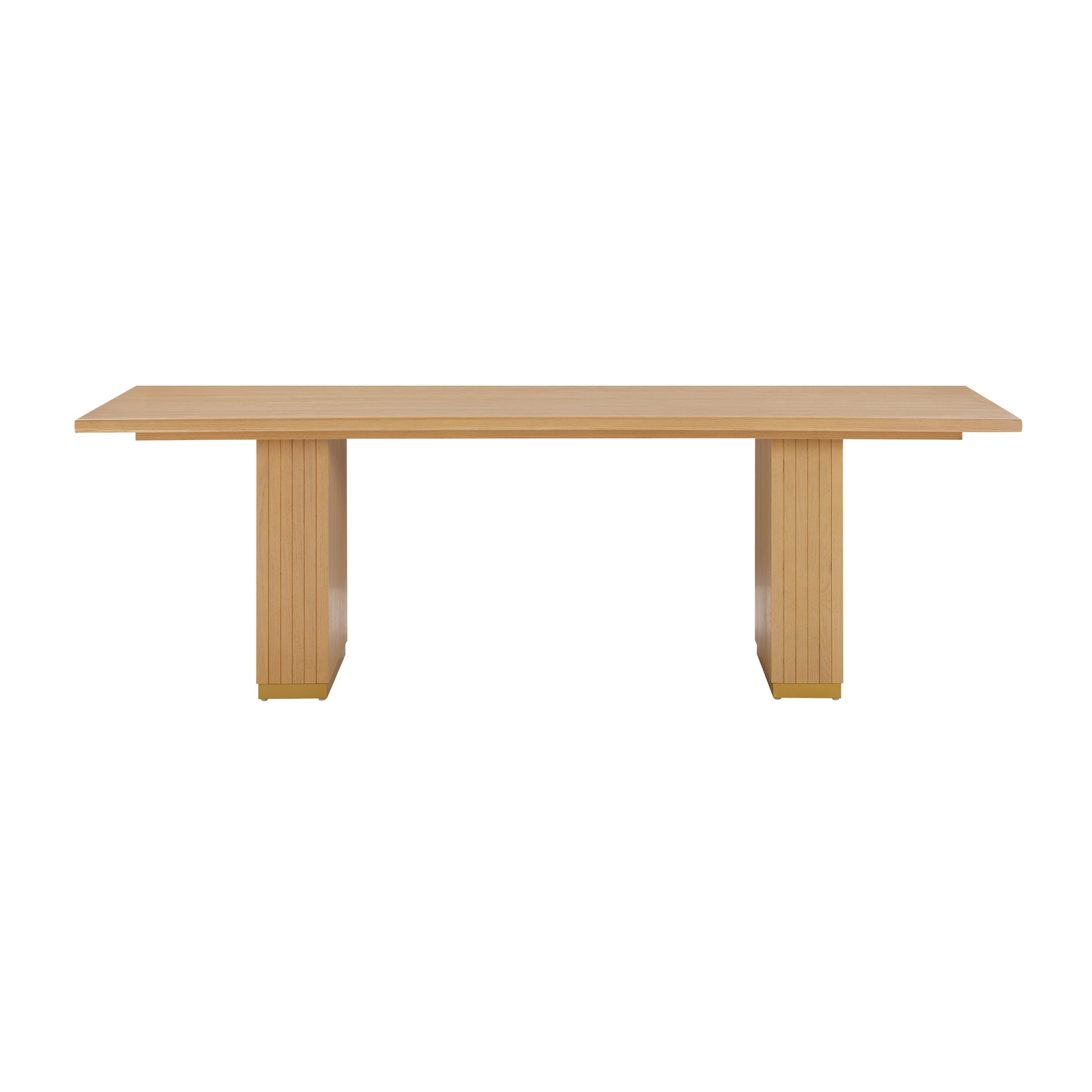 Chelsea Oak Wood Rectangular Dining Table (79"-96") - Natural / 96" - Image 3