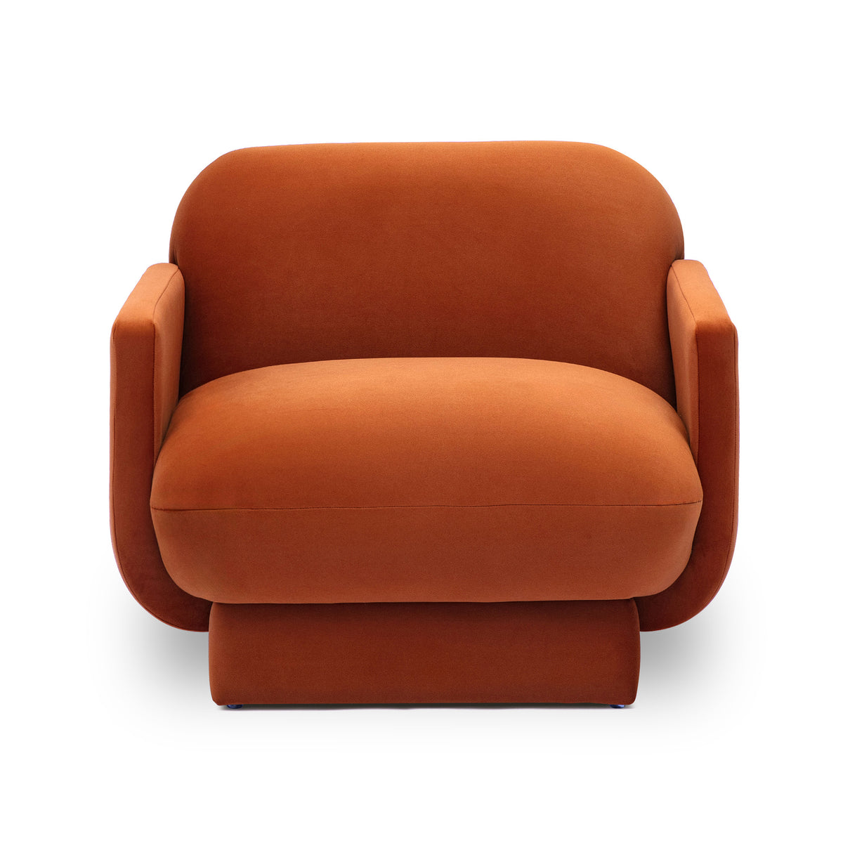 Azalea Performance Velvet Accent Chair - Rust Orange - Image 2