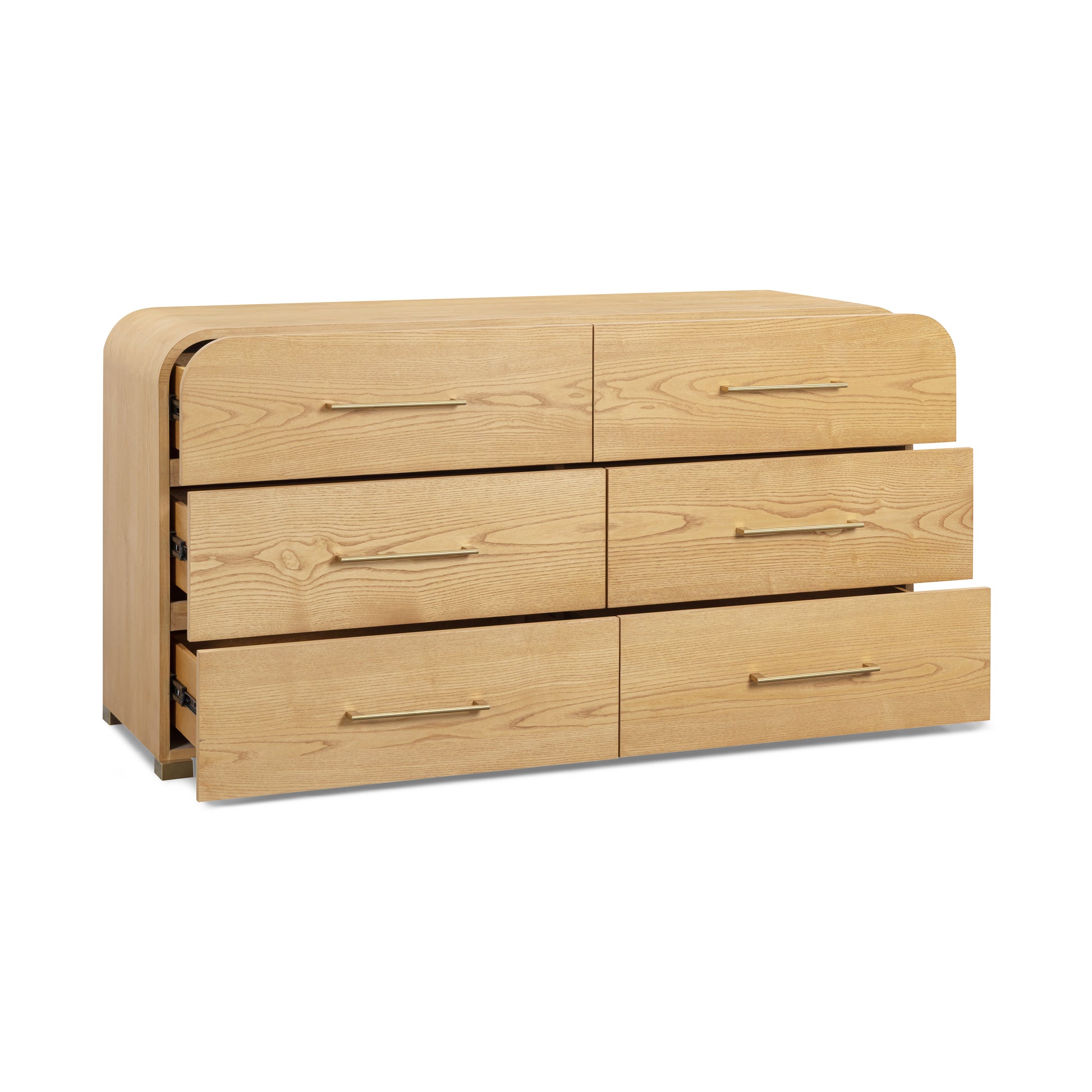 Marissa 62" Ash 6-Drawer Dresser - Natural Ash - Image 3