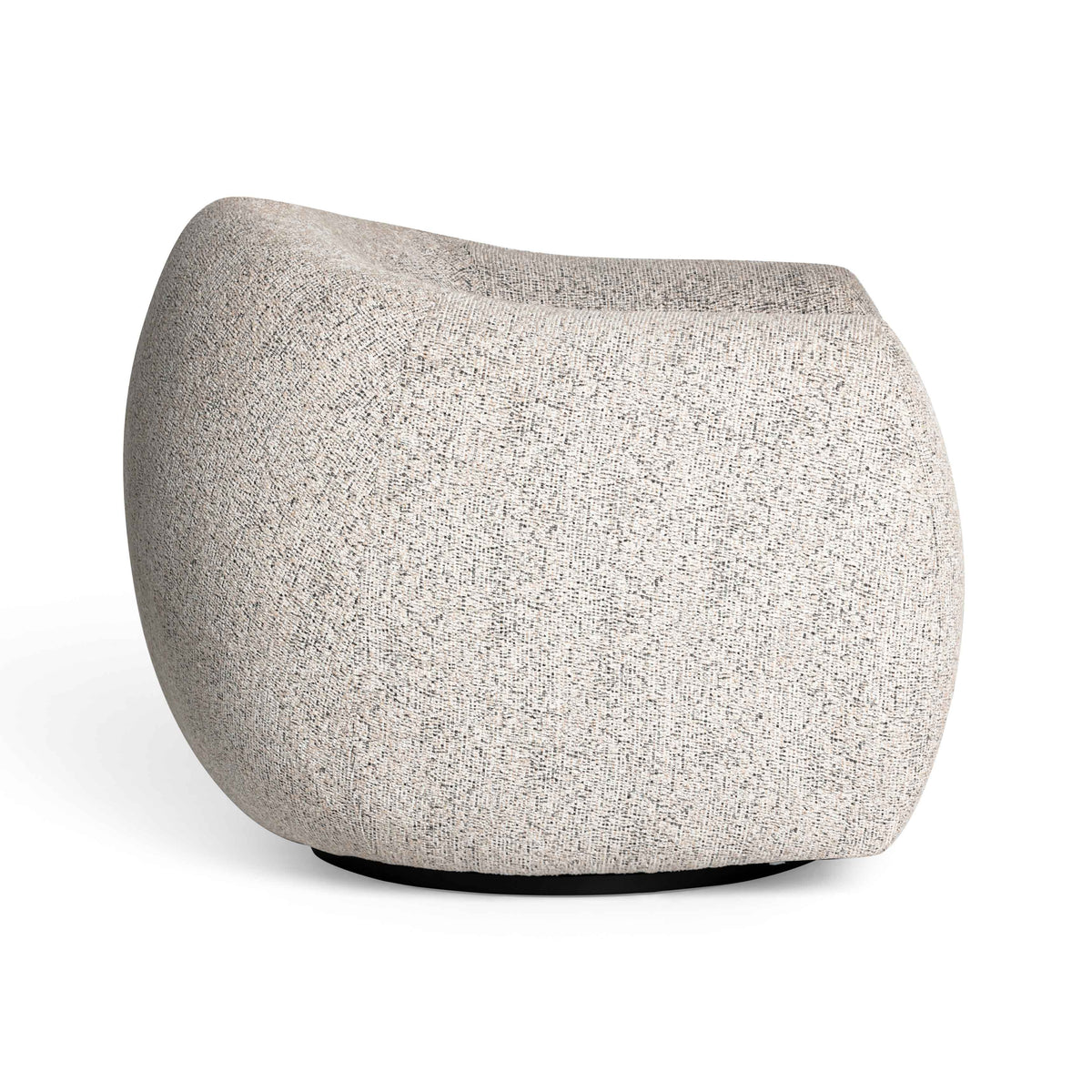 Judy Swivel Accent Chair - Black and White - Image 4
