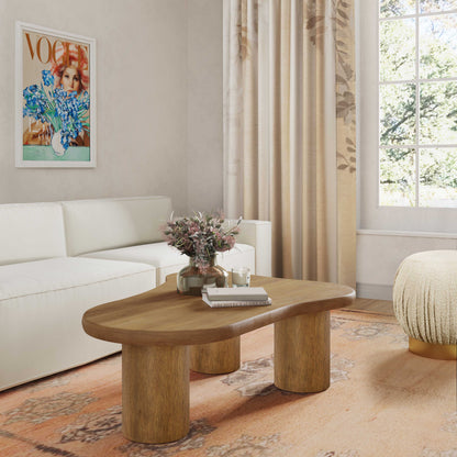 Gotham 48" Wood Coffee Table - Cognac - Image 1