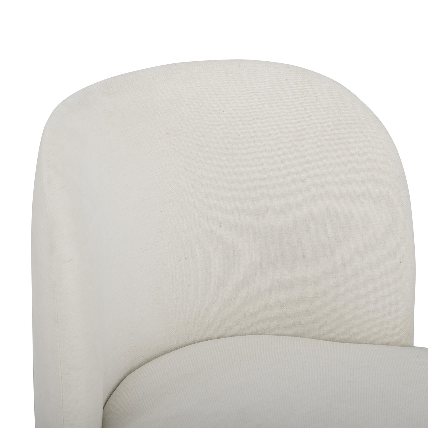 Persa Round Back Performance Chenille Dining Chair - Cream - Image 3
