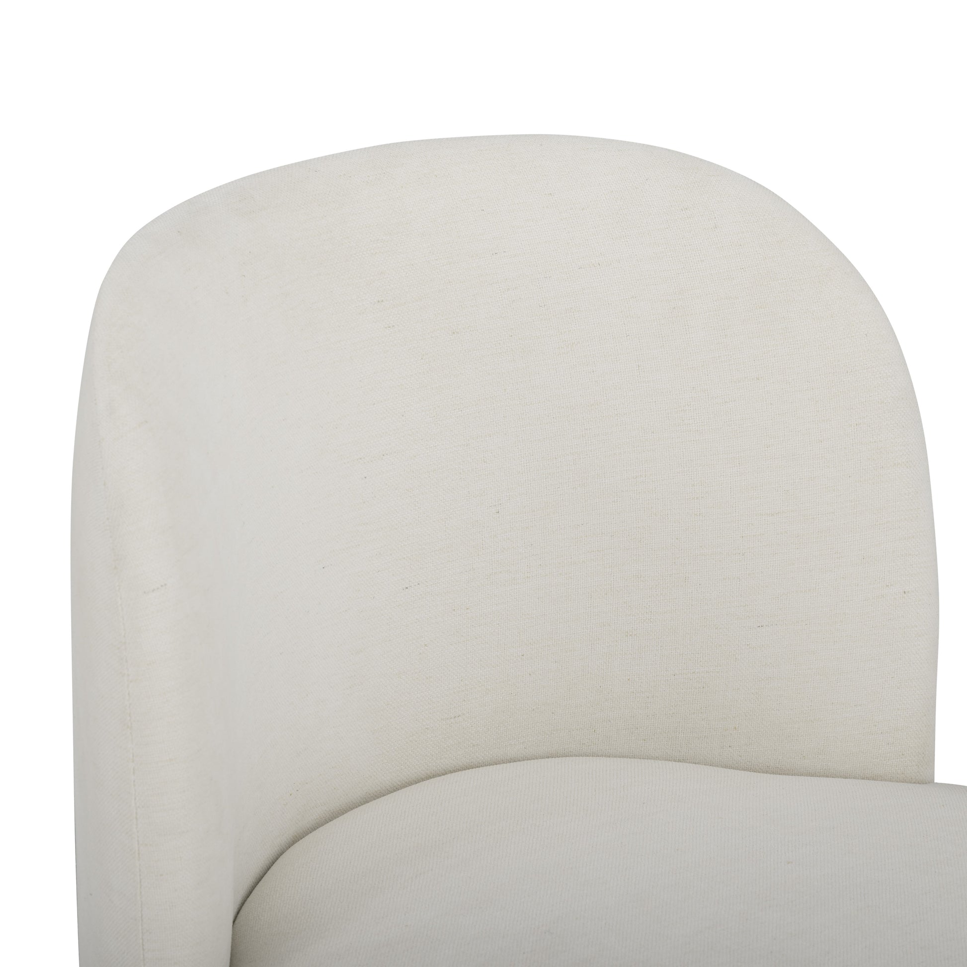 Persa Round Back Performance Chenille Dining Chair - Cream - Image 3